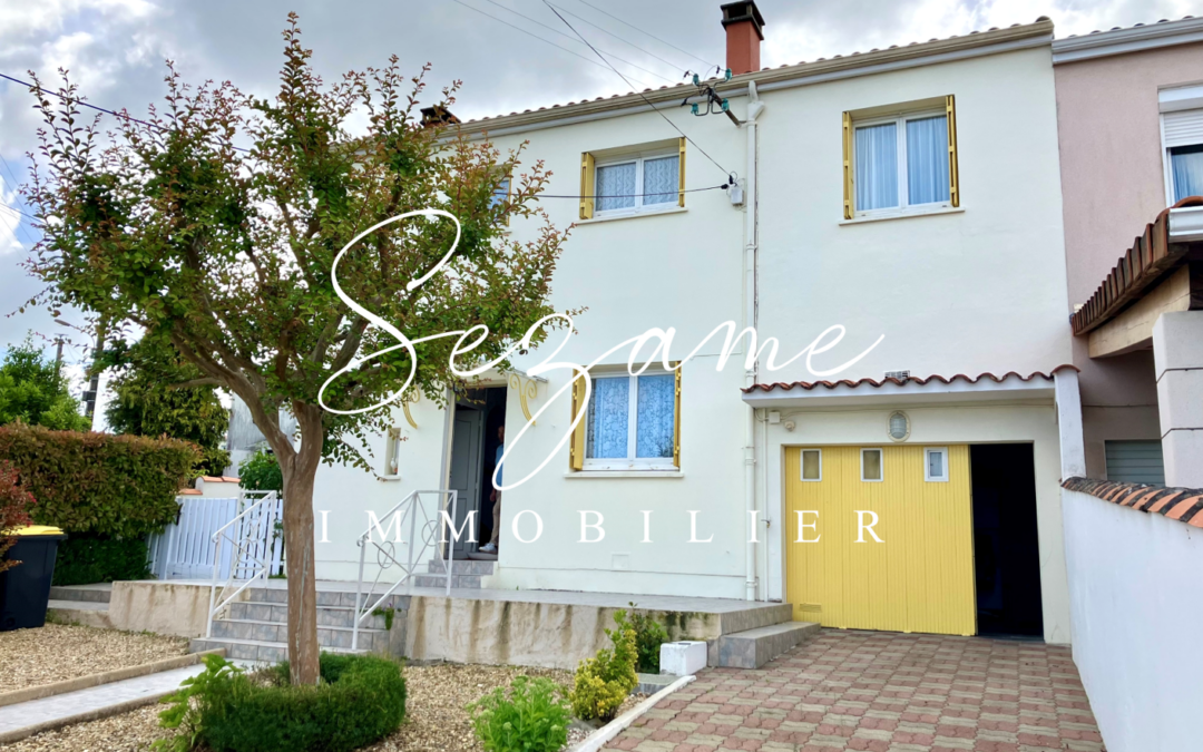 Soyaux – Proche Angoulême – Agréable Maison F4 à rafraichir avec garage et jardin clos.