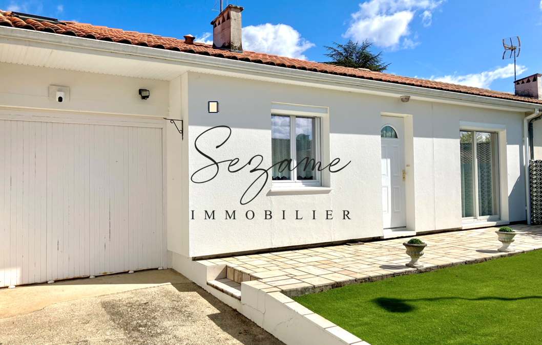 Angoulême – Sud, 5 min du centre ville – Belle Villa F4 de plain-pied avec garage, jardin clos