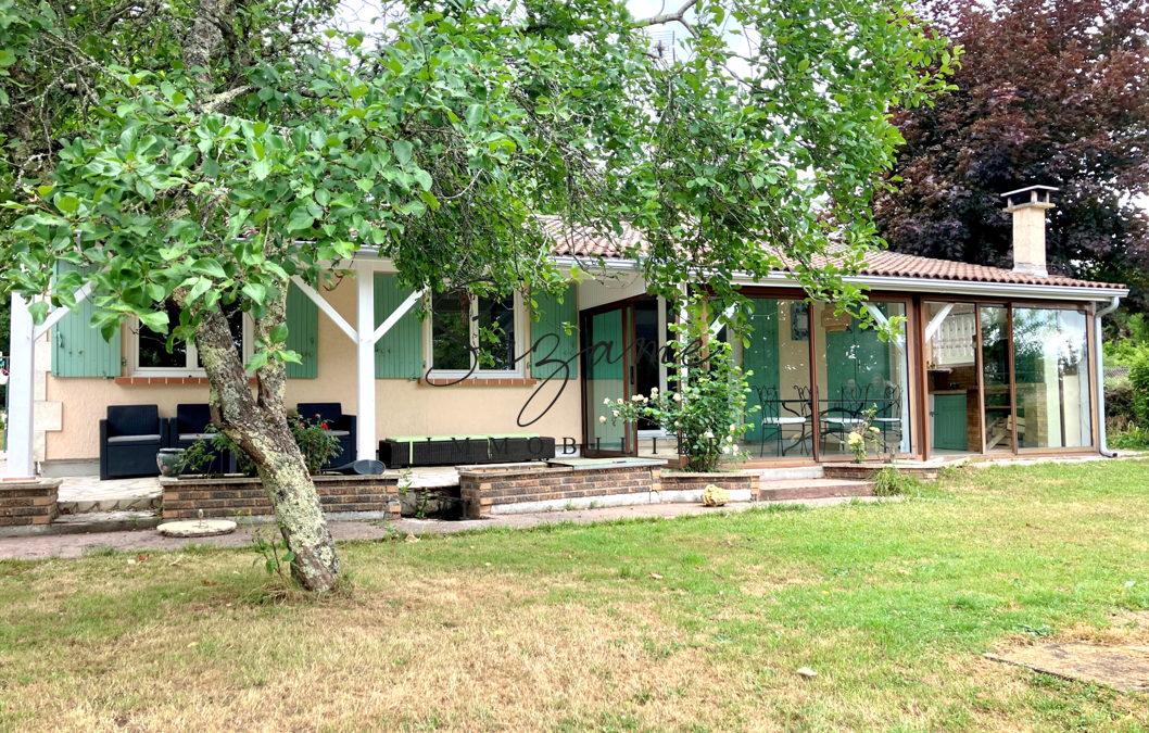 Garat – 5 min Est Angoulême – Agréable Villa F3 de plain-pied, garage et Gd jardin clos
