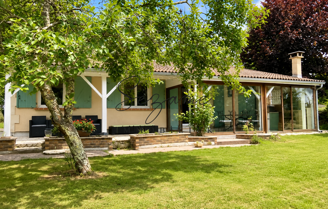 Garat – 5 min Est Angoulême – Agréable Villa F3 de plain-pied, garage et Gd jardin clos