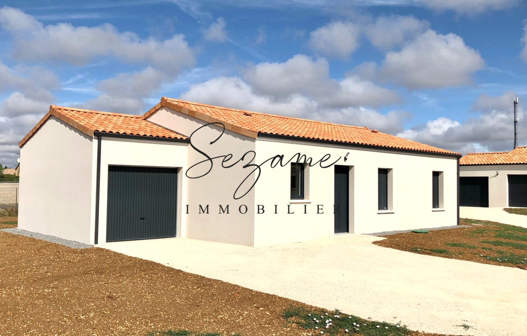 Fléac – Villa de plain-pied F4 très récente, garage et jardin